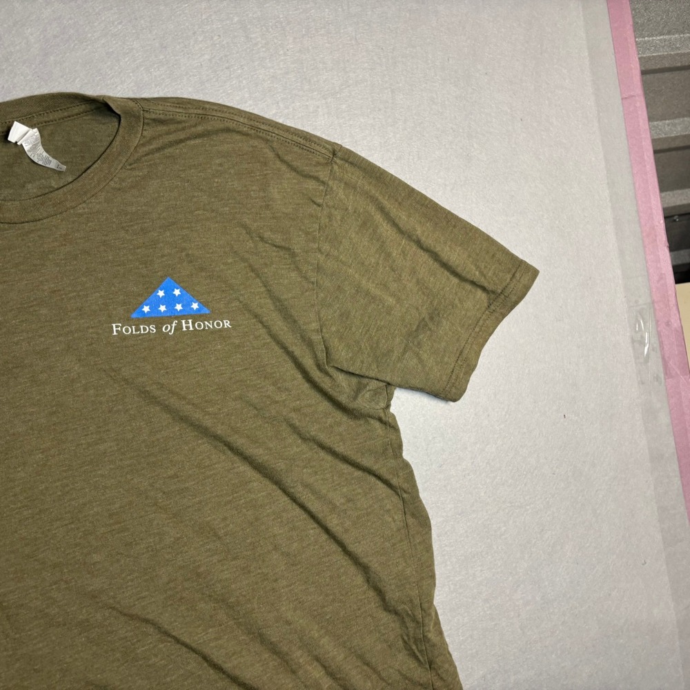 Next Level Folds of Honor Indiana Tri-Blend T-Shirt Men's XL Olive - Picture 7 of 16